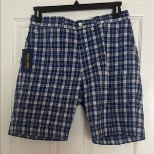 Polo Golf Blue Plaid Shorts